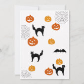 かわいいカボチャbooハロウィンバッシュピンク 招待状 (裏面)