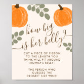 かわいいカボチャeucalyptus赤ちゃんシャワーベリーゲーム ポスター (正面)