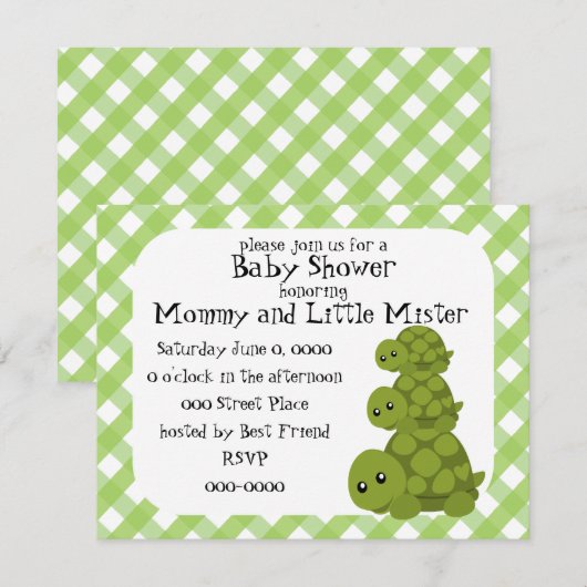 かわいいカメさん3 招待状 (正面/裏面)