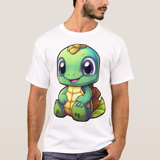 かわいいカメのイラスト コピー コピー Tシャツ (正面)