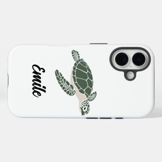 かわいいカメのスマホケース Case-Mate iPhoneケース (裏面 (横))