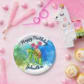 かわいいカメのパーティーのプレート ペーパープレート (パーティー)