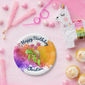 かわいいカメのパーティーは紫色をめっきします ペーパープレート (パーティー)