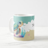 かわいいカメの子供の名前 コーヒーマグカップ (正面左)