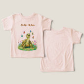 かわいいカメの子供用Tシャツ (デザイン正面&裏面)