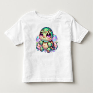 かわいいカメの幼児Tシャツ トドラーTシャツ