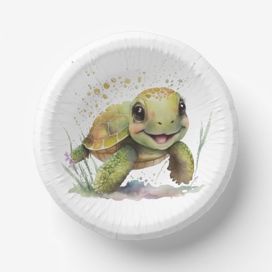 かわいいカメの紙ボウル ペーパーボウル (正面)