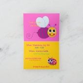 かわいいカメの誕生日の招待状 招待状 (内部)