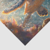 かわいいカメの赤ちゃんと泡のデコパージュ 薄葉紙 (詳細)