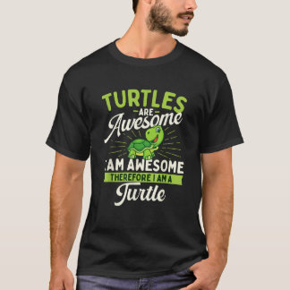 かわいいカメの野生生物、亀のビーチM Tシャツ