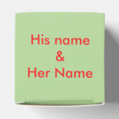 かわいいカメパーソナライズされたのカップル フェイバーボックス (上部)