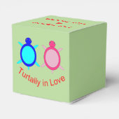 かわいいカメパーソナライズされたのカップル フェイバーボックス (裏面サイド)
