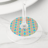 かわいいカメパーソナライズされたのカップル ワイングラスタグ (クローズアップ)