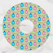 かわいいカメパーソナライズされたのカップル ワイングラスタグ (裏面)