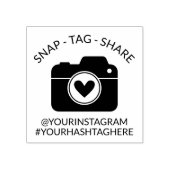 かわいいカメラスナップラベル共有あなたのハッシュタグ ラバースタンプ (インプリント)
