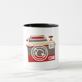 かわいいカメララブハート写真グラフィック マグカップ