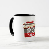 かわいいカメララブハート写真グラフィック マグカップ (正面左)