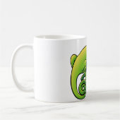 かわいいカメレオンのトカゲ コーヒーマグカップ (左)