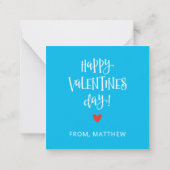 かわいいカメレオンの子供たちバレンタインデーの教室 ノートカード (裏面)