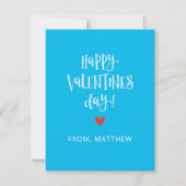 かわいいカメレオンの幼児 バレンタインデーの教室 ノートカード (裏面)