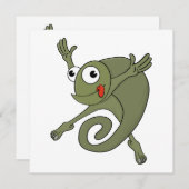 かわいいカメレオン サンキューカード (正面/裏面)