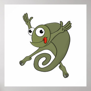 かわいいカメレオン ポスター