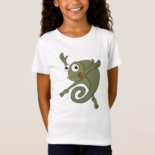 かわいいカメレオン Tシャツ (正面)