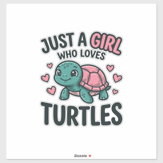 かわいいカメ好きの女の子のためのビンテージ風の彫刻Tシャツデザイン シール (シート)