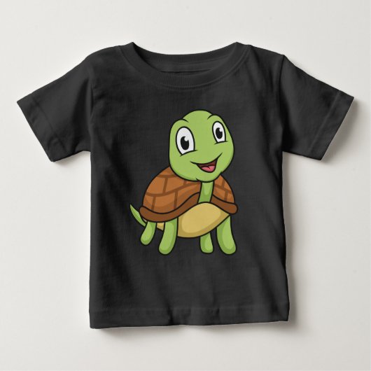 かわいいカメ素晴らしデザインfor動物愛好家 ベビーTシャツ (正面)