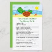 かわいいカメ赤ちゃんシャワーゲームをどれだけ知っているか (正面/裏面)