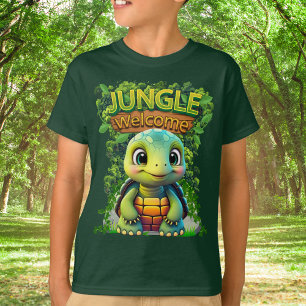 かわいいカメ野生動物のカメキャラクター🐢 Tシャツ