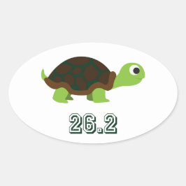 かわいいカメ26.2 楕円形シール