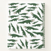 かわいいカメ・ワニの柄 ノートブック (裏面)