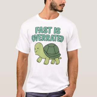 かわいいカメ「急ぐことは評価されない」 Tシャツ