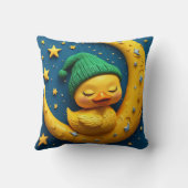 かわいいカモと月 クッション (裏面)