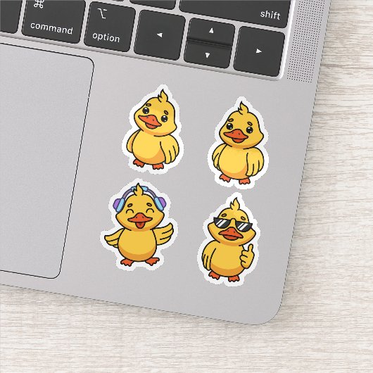 かわいいカモのステッカーセット シール (詳細)