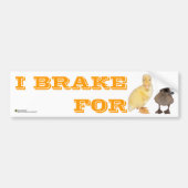 かわいいカモの写真用ブレーパーソナライズされたキ バンパーステッカー (正面)