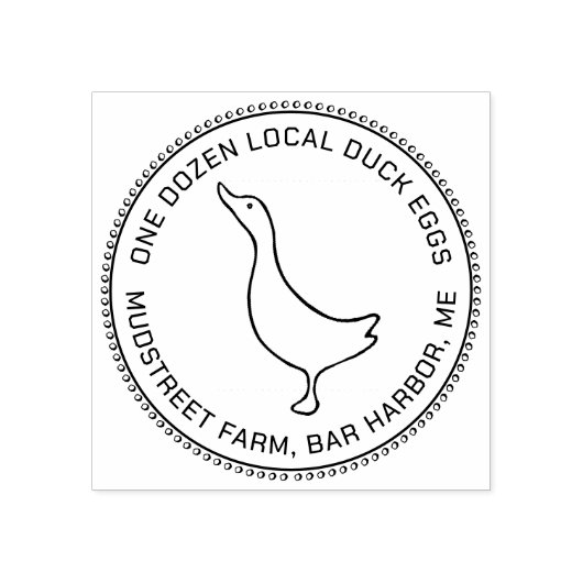 かわいいカモの卵のカートンスタンプ ラバースタンプ (インプリント)