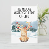 かわいいカモシカのホリデー・クリスマス シーズンカード (スタンド正面)