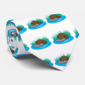 かわいいカモノハシののぞき見 ネクタイ (ロール)