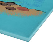 かわいいカモノハシのスイミングアニメ カッティングボード (角)