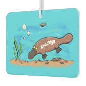 かわいいカモノハシのスイミングアニメ カーエアーフレッシュナー (左)