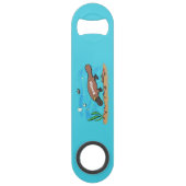 かわいいカモノハシのスイミングアニメ スピード栓抜き (裏面)