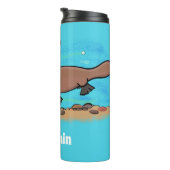 かわいいカモノハシのスイミングアニメ タンブラー (回転右)