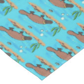 かわいいカモノハシのスイミングアニメ テーブルクロス (アングル)