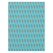 かわいいカモノハシのスイミングアニメ テーブルクロス (正面)