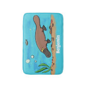 かわいいカモノハシのスイミングアニメ バスマット (正面縦)