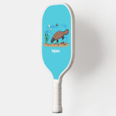 かわいいカモノハシのスイミングアニメ ピックルボールラケット (左)