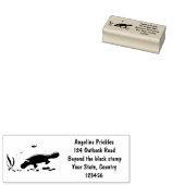 かわいいカモノハシのスイミングアニメ ラバースタンプ (押印)