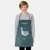 かわいいカモメの名前 エプロン (着用した状態)